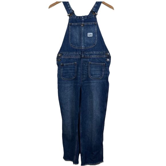 Lee Modern Straight Raw Crop Overalls Womens S Small - Picture 1 of 4